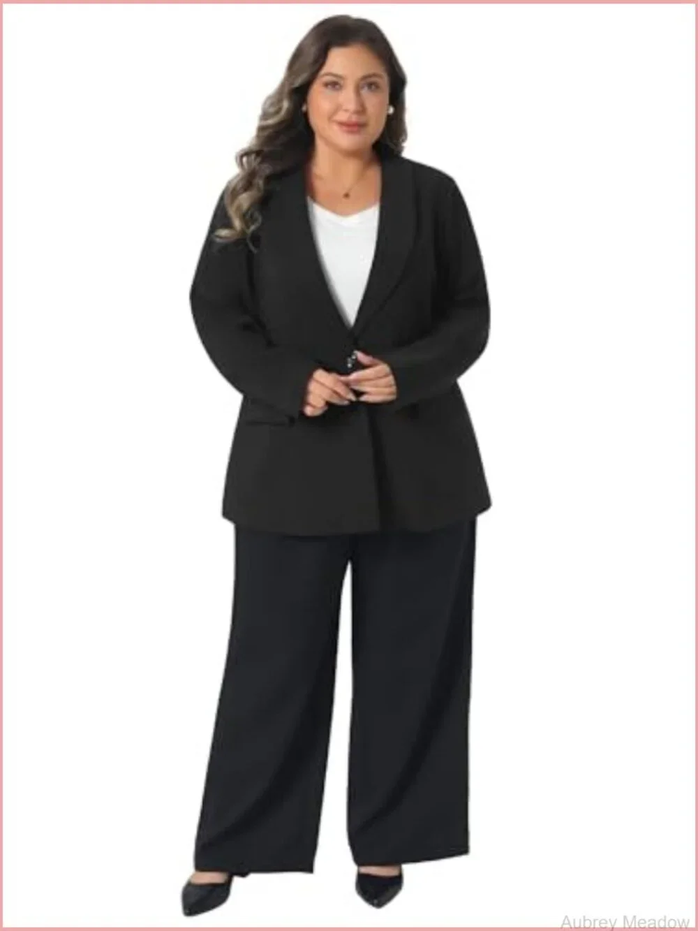 Plus Size Blazers for Women Lapel Button Work Business Casual Suit Jacket